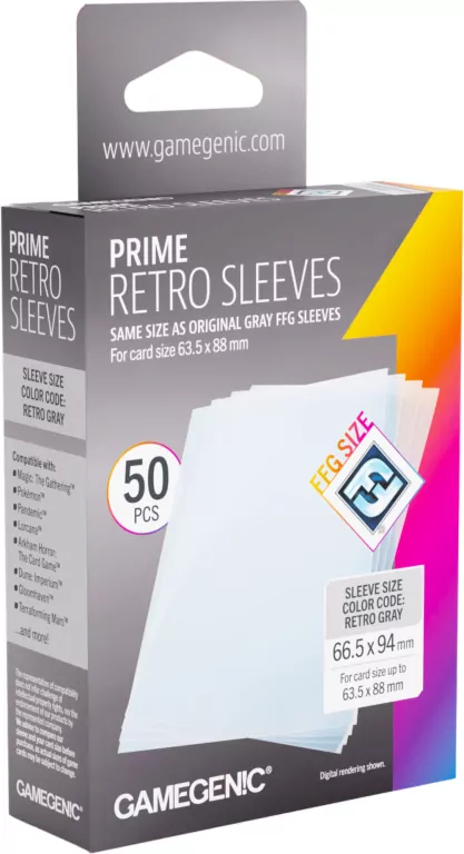 Gamegenic: Prime Retro Sleeves - FFG (66,5x94 mm) - 50 sztuk - tantis.pl