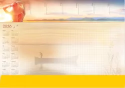 Planer na biurko 2023 A2 z listwą. Lato