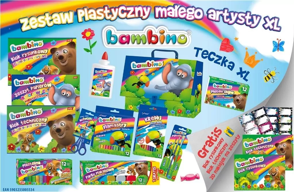 Zestaw plastyczny małego artysty XL BAMBINO - tantis.pl