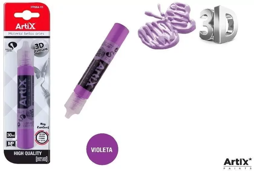 Farba strukturalna 3D fioletowy 30ml - tantis.pl