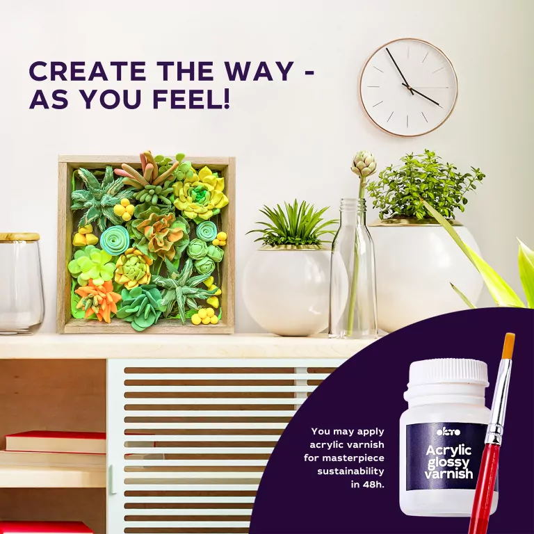 Sukulenty. Energia. Zestaw kreatywny Wood&Craft - tantis.pl