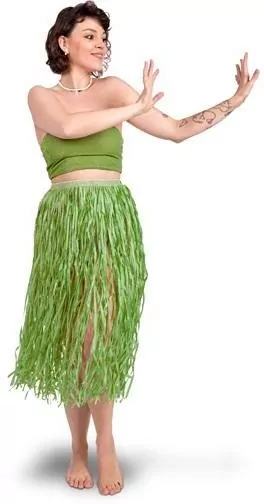 Spódnica z rafii. Rozm. dla dorosłych. Zielona - tantis.pl