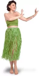 Spódnica z rafii. Rozm. dla dorosłych. Zielona