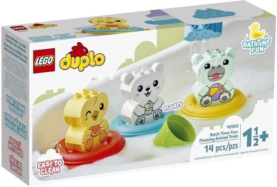 LEGO® DUPLO® Creative Play. Zabawa w kąpieli: pływający pociąg ze zwierzątkami. 10965 - tantis.pl
