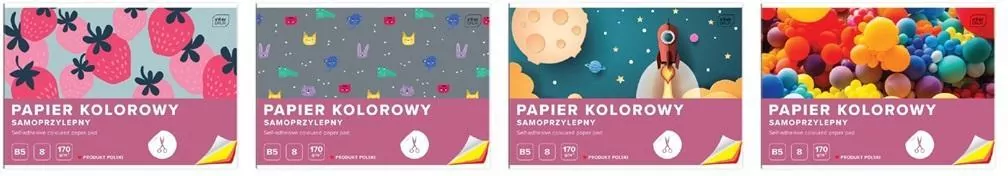 Zeszyt papierów kolor samoprzylep. B5/8K - tantis.pl