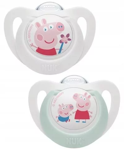 NUK. Star. Smoczki silikonowe. 18-36 miesięcy. Świnka Peppa - tantis.pl
