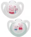NUK. Star. Smoczki silikonowe. 18-36 miesięcy. Świnka Peppa - tantis.pl