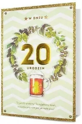 Karnet. 20 urodziny. HM200-2293 - tantis.pl