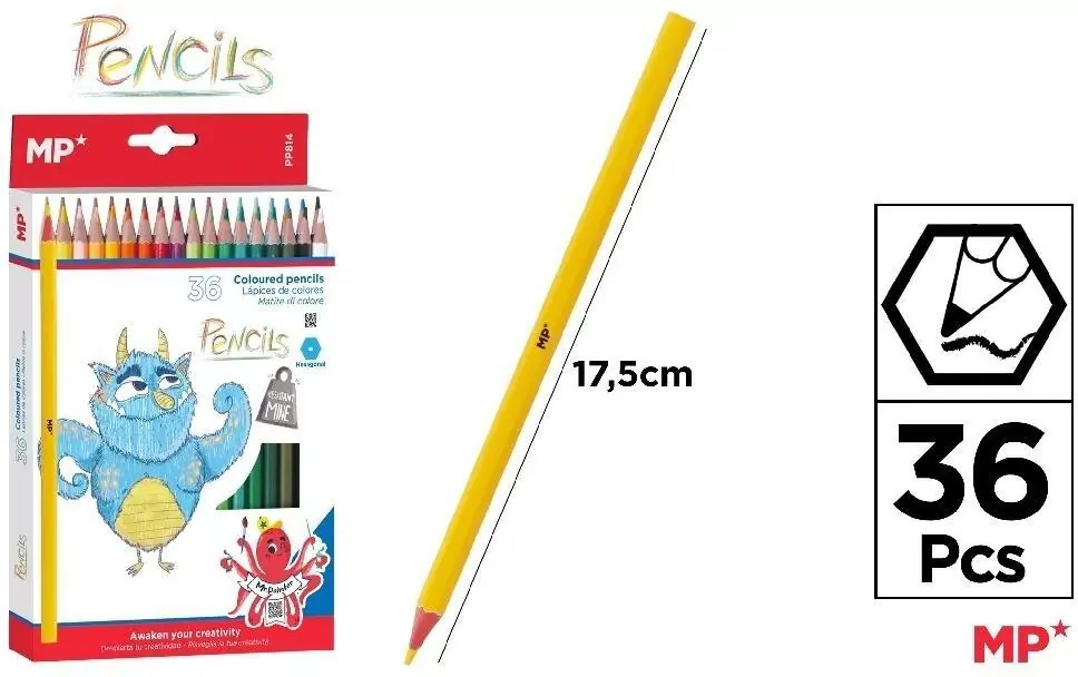 Kredki ołówkowe 36 kolorów - tantis.pl