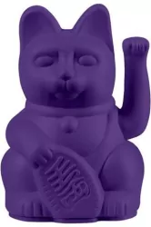 Kot szczęścia mini fioletowy 9,8cm