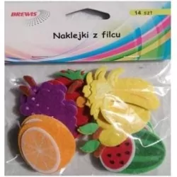 Naklejki z filcu. Owoce
