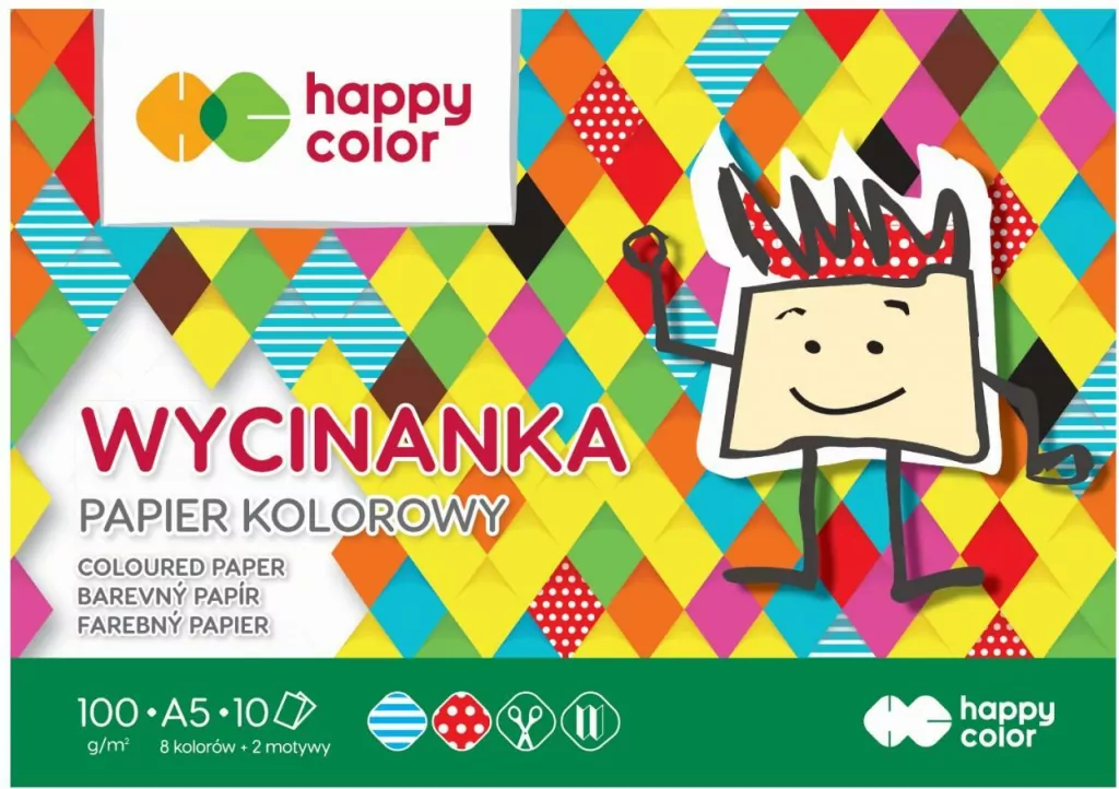 Papier kolorowy.  Wycinanka.  A5/10K - tantis.pl