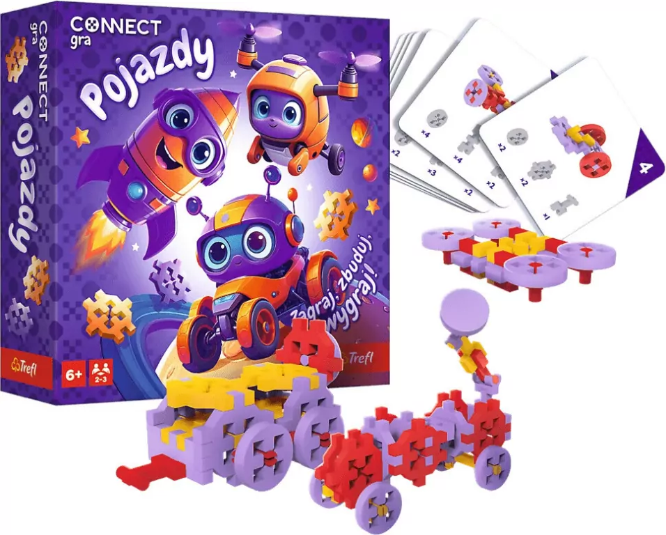 Gra dla dzieci Connect Pojazdy TREFL - tantis.pl