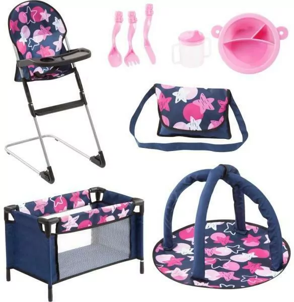 Bayer Łóżeczko przenośne - zestaw 9w1 TRAVEL SET 61769AB - tantis.pl