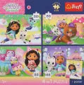 Puzzle 4w1 Koci Domek Gabi + plakat TREFL - tantis.pl