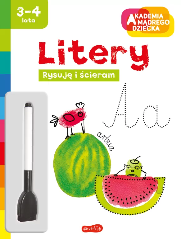 Litery. Rysuję i ścieram. Akademia Mądrego Dziecka - tantis.pl