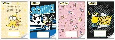 Zeszyt Minionki. A5/16K kolorowe trzy linie. 20 sztuk - tantis.pl