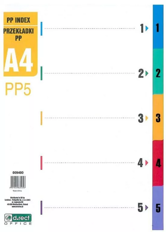 Przekładki PP5. A4 - tantis.pl