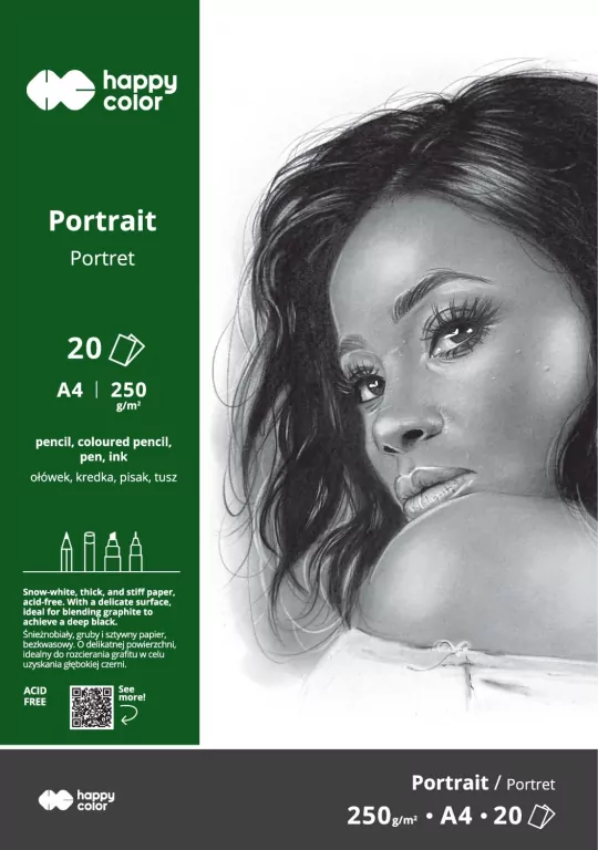Blok Portret A4/20K 250g HAPPY COLOR - tantis.pl