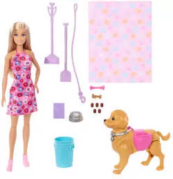 Barbie Spacer z pieskiem czyścioszkiem - tantis.pl
