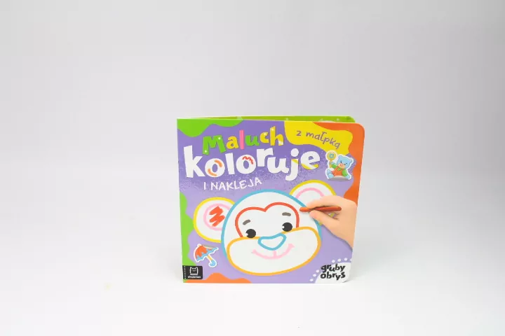 Maluch koloruje i nakleja z małpką - tantis.pl