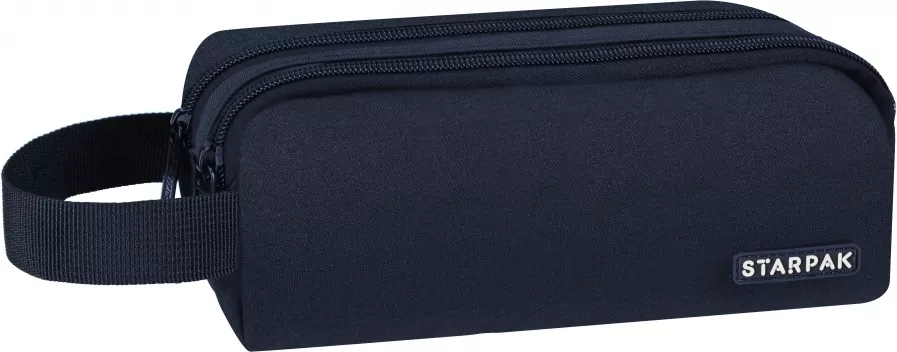 Piórnik saszetka 2 zamki Navy blue - tantis.pl