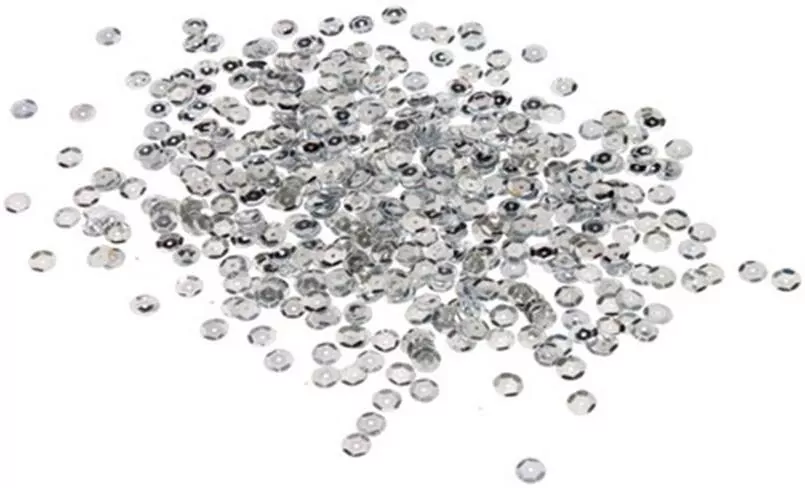 Cekiny metaliczne. Srebrne 8mm - tantis.pl