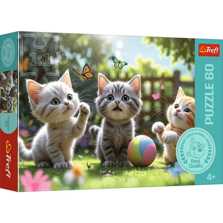 Puzzle 60 Trzy kociaki TREFL - tantis.pl