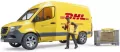 Mercedes Sprinter DHL z figurką i akcesoriami - tantis.pl