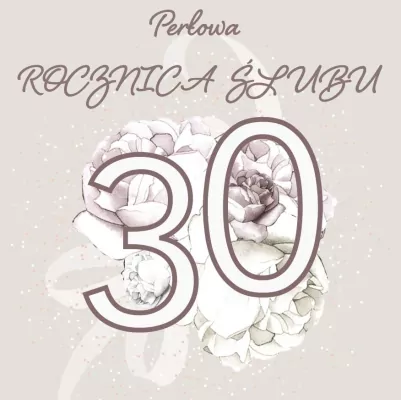 Karnet Swarovski kwadrat. Rocznica Ślubu 30