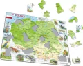 Układanka Mapa Polska fizyczna zwierzęta Maxi - tantis.pl