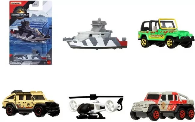 Matchbox Jurassic World Metalowy pojazd mix - tantis.pl
