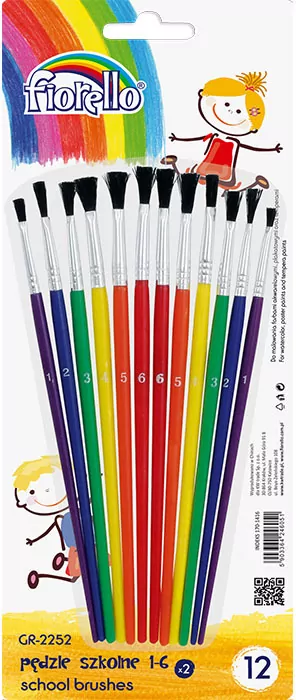Fiorello. Pędzle, 12 sztuk - tantis.pl