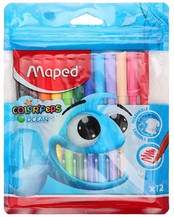Maped. Flamastry Colorpeps Ocean, 12 kolorów - tantis.pl