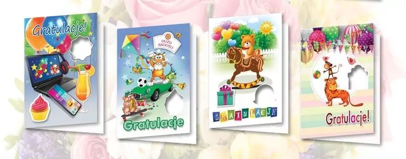 Karnet B6 z naklejką. Gratulacje, mix - tantis.pl