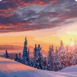 DIAMENTOWA MOZAIKA ZIMA WIDOK Z GÓRSKIEGO SZLAKU NO-2000737