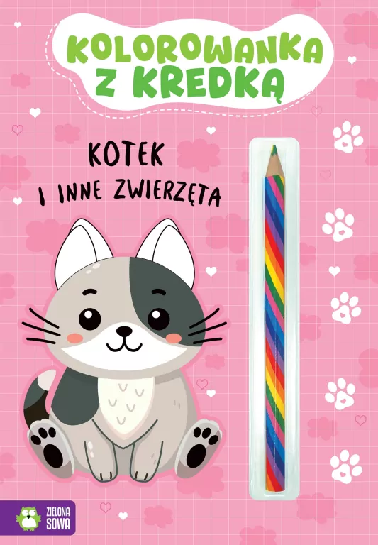 Kolorowanka z kredką. Kotek i inne zwierzęta - tantis.pl