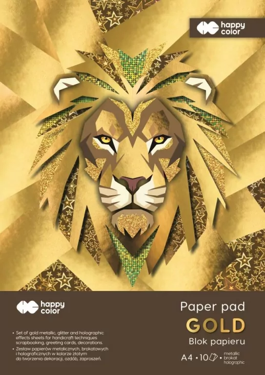 Blok Hobby Gold A4 150-230g 10ark HAPPY COLOR - tantis.pl