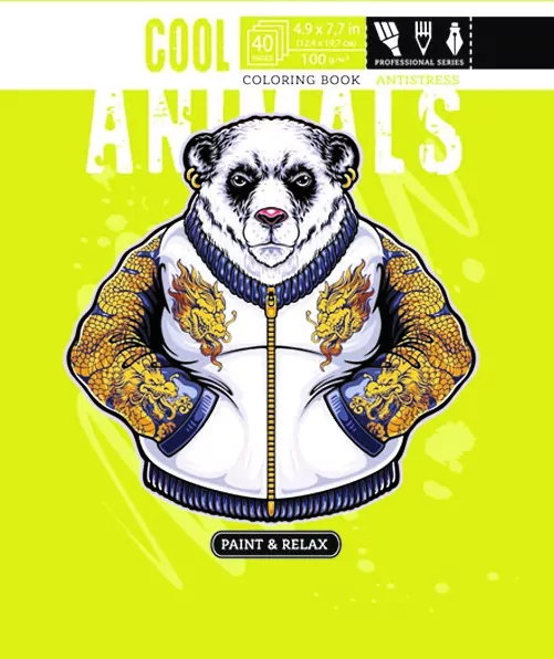 Kolorowanka antystresowa 124x197 20 Cool animals - tantis.pl