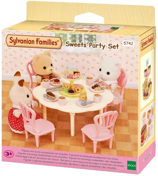 Sylvanian Families. Stół, krzesła i mnóstwo słodkości. Sweets Party 5742 - tantis.pl
