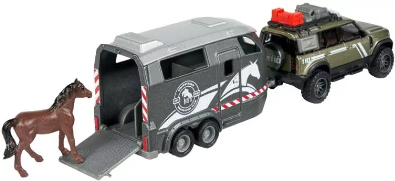 Majorette Land Rover zestaw dżokeja 25cm - tantis.pl