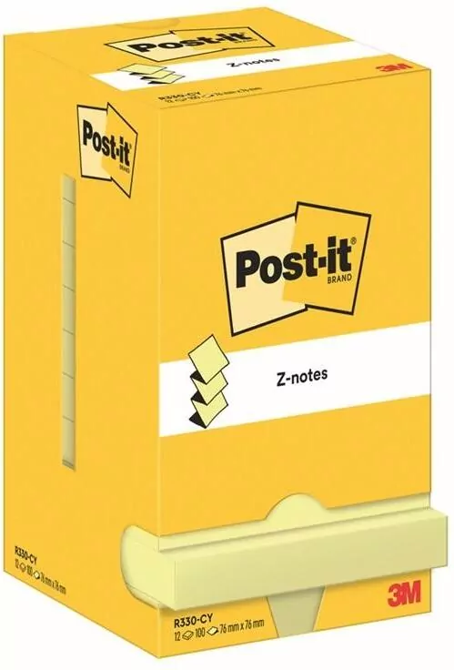 Karteczki samoprzylepne żółte 76x76mm 12x100K - tantis.pl