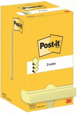 Karteczki samoprzylepne żółte 76x76mm 12x100K