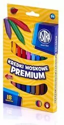 Kredki woskowe 18 kolorów ASTRA - tantis.pl