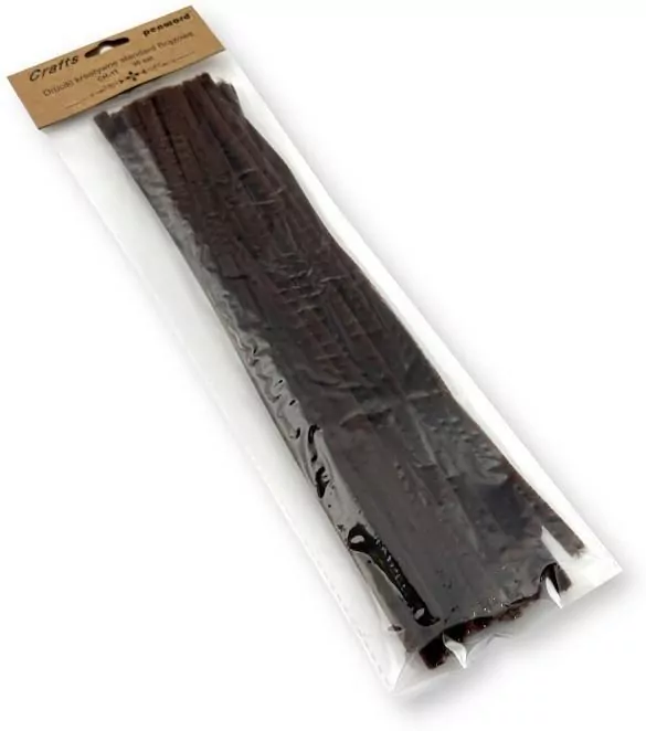 Druciki kreatywne 300x6mm brązowe 30szt - tantis.pl