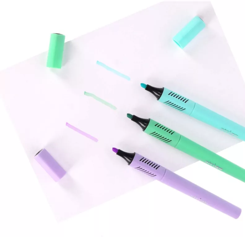 Zakreślacze trójkątne pastel STRIGO - tantis.pl