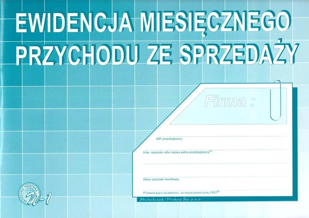 Ewidencja miesięcznego przychodu ze sprzedaży. N-1 - tantis.pl