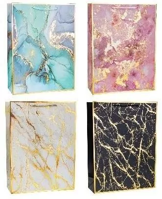 Torebka ozdobna Marmur 26x32x10cm mix ROZETTE - tantis.pl