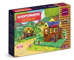 Magformers. Log House Set. Klocki magnetyczne 3D. 87 elementów