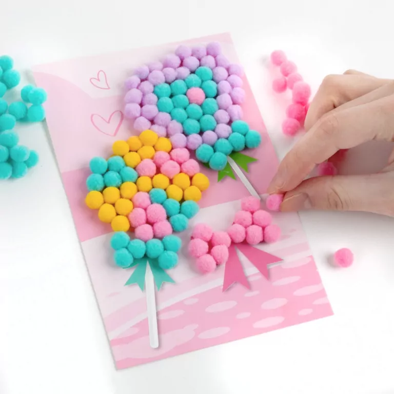 Wyklejanki pomponiaste Sweet - tantis.pl